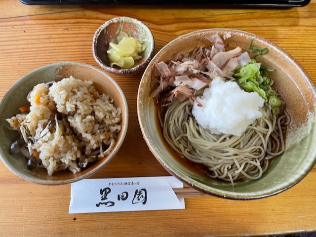 黒田園 おろしそば 炊き込みご飯