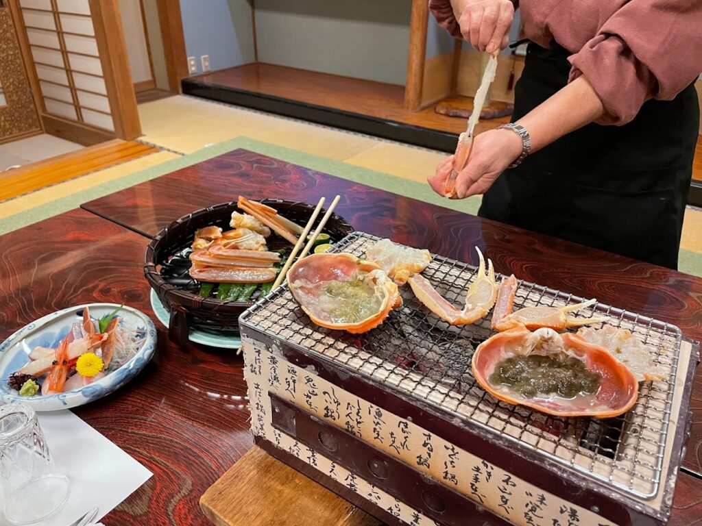 焼き間人ガニ　蟹味噌