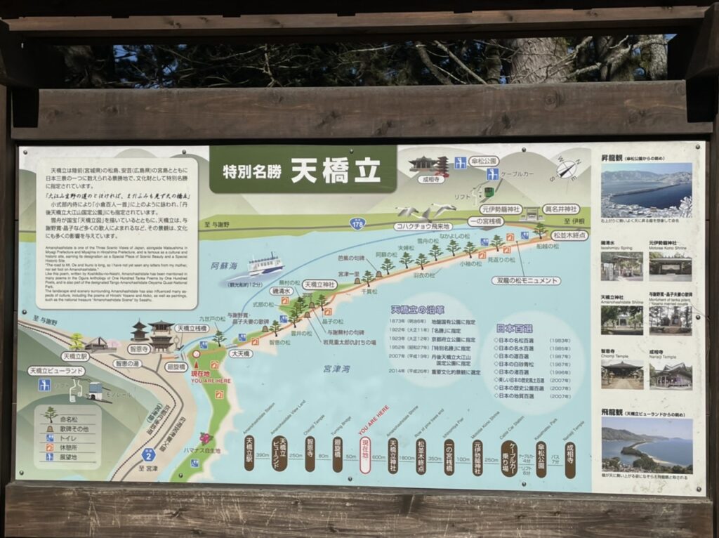 天橋立の全貌 看板