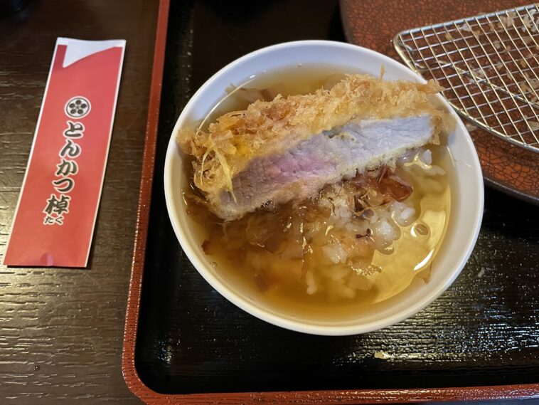 とんかつ棹 瀬田店　熟成特ロースかつ御膳　出し茶漬け風